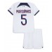 Paris Saint-Germain Marquinhos #5 Replika Babykläder Borta matchkläder barn 2023-24 Korta ärmar (+ Korta byxor)